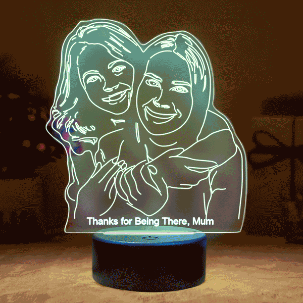 Custom 3D Photo Lamp Led Personalised Colorful Night Light Gift for Mom