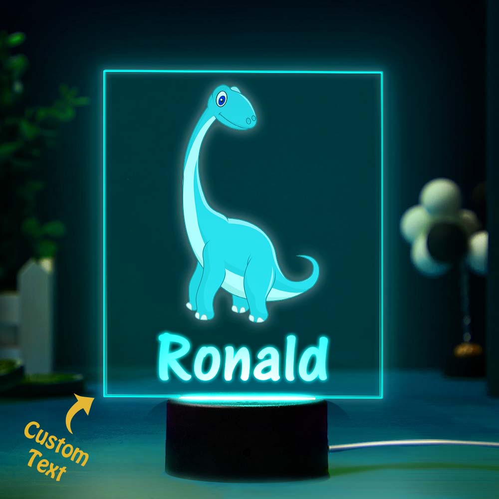 Personalised Dinosaur Night Light Dinosaur Room Decor For Boys