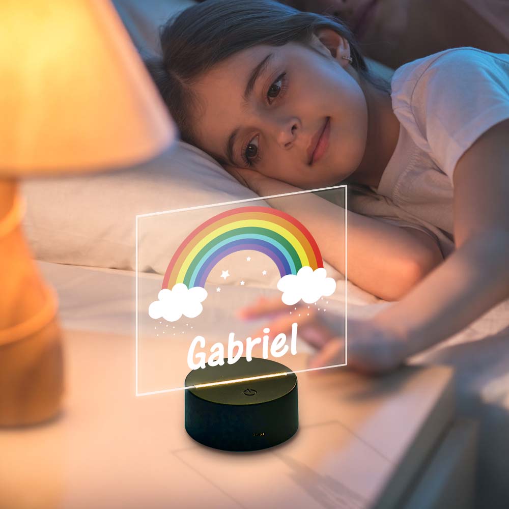 Personalized Home Decoration Rainbow Lamp With Custom Name Night Light Children's LED Light