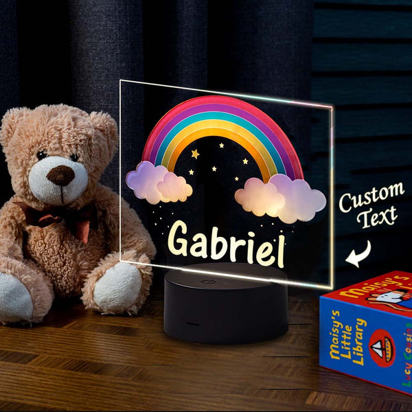 You could add your son name on the custom night light 