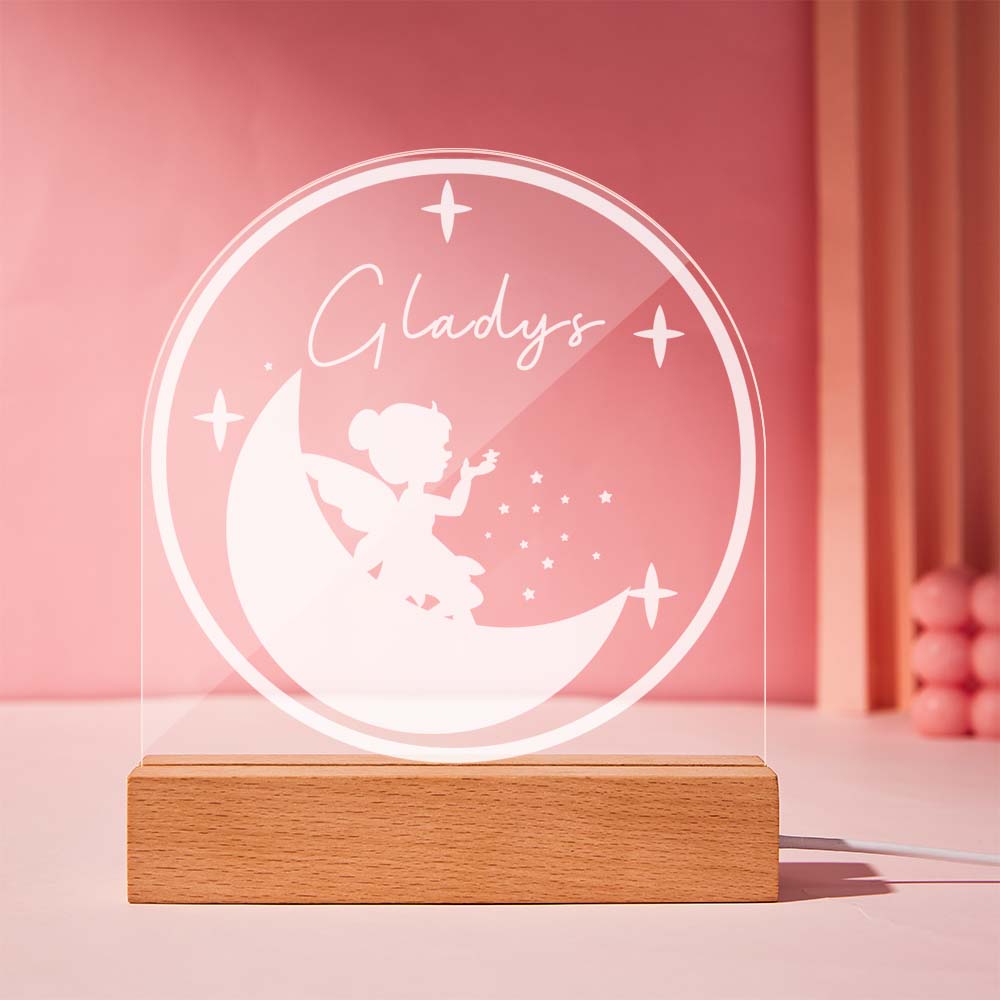 Custom Name Acrylic Night Light Personalised Lamp Fairy Desk Lamp Gift for Kids Adult