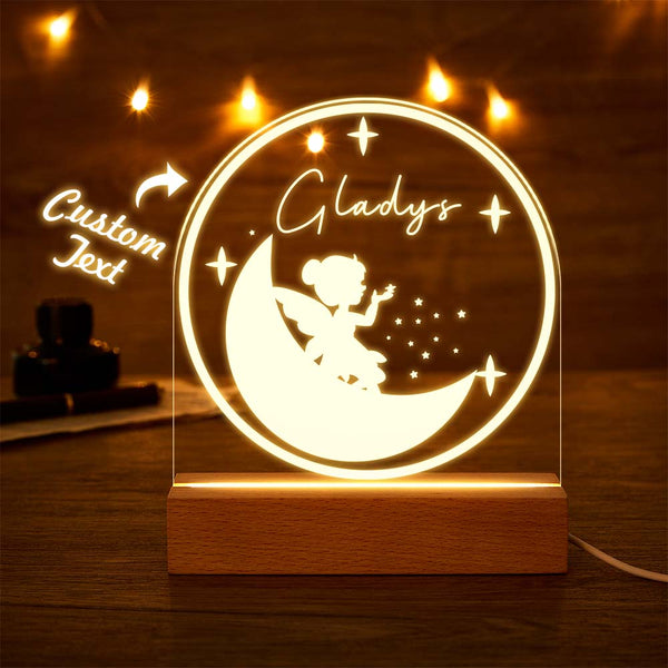 Custom Name Acrylic Night Light Personalised Lamp Fairy Desk Lamp Gift for Kids Adult