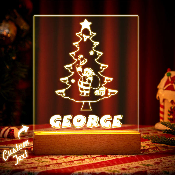 Christmas Tree Custom Night Lamp For Chirldren Christmas Gift Bedroom Decoration - photomoonlampau