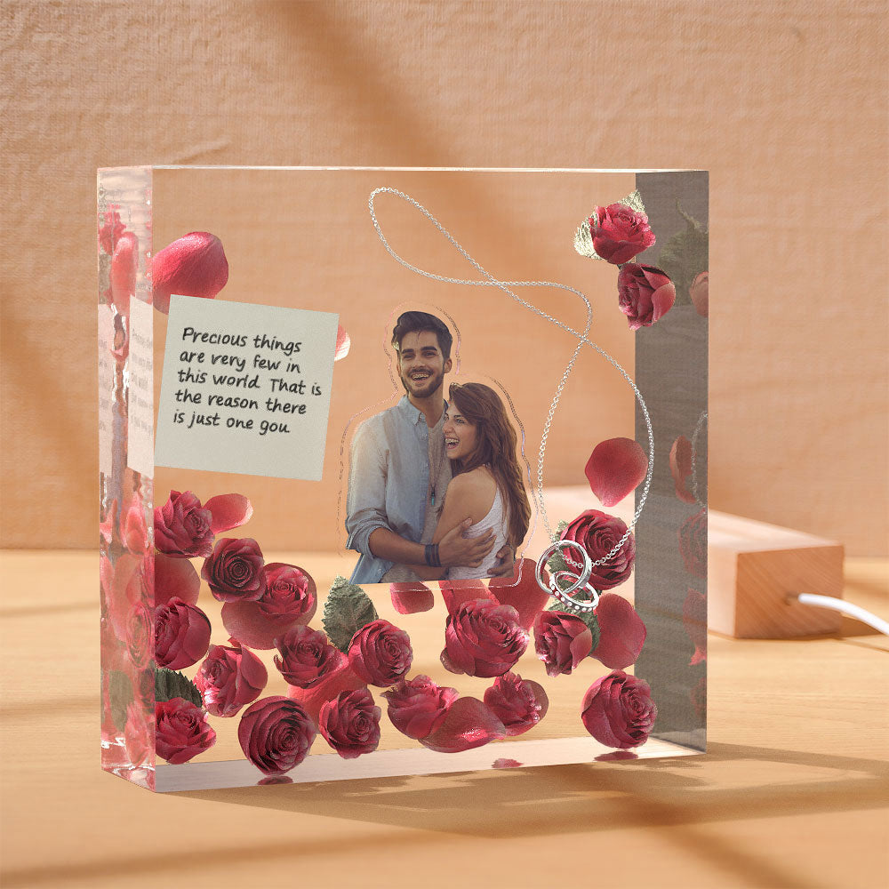 Custom Photo Night Light Square Three-dimensional Valentine's Day Gifts