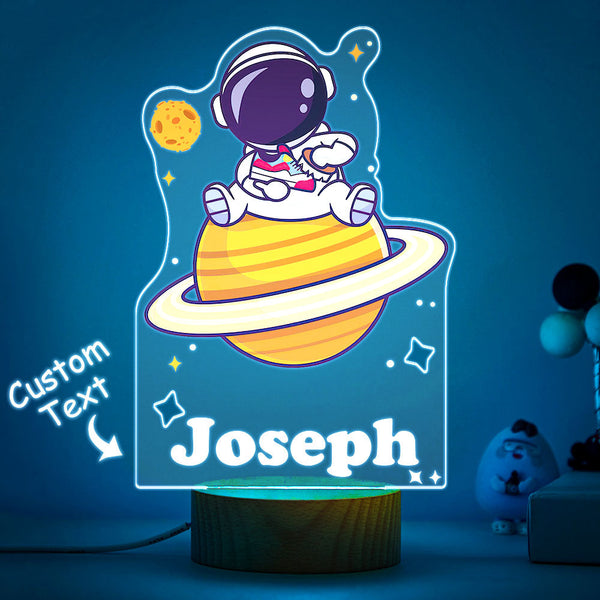 Custom Astronaut Night Light with Personalized Name Best Idea for kids