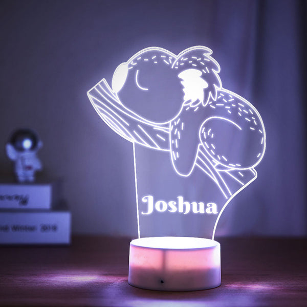 Koala LED Night Light Personalized Name Sign For Kids Bedroom Decor - photomoonlampau