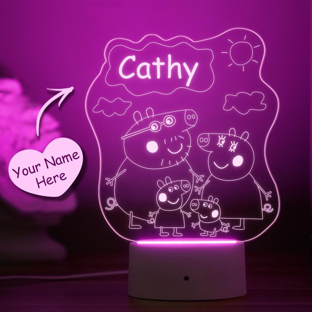 Peppa Pig boy Girl Cartoon Toy Lights LED Night Lights Baby Action figure Lights Energy Saving Lamps Child Birthday Xmas Gift