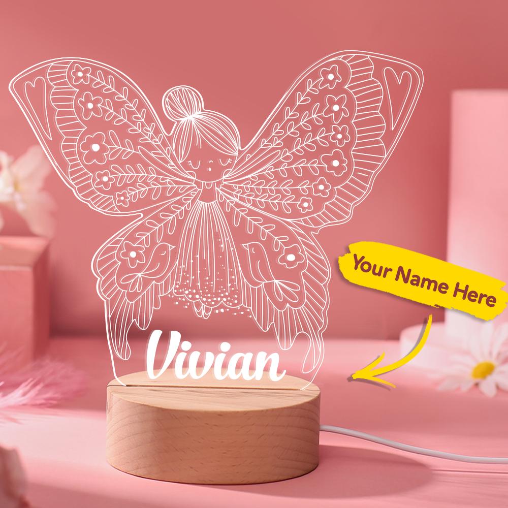 Personalised Night Light Nursery Lamp For Baby Girl Nursery Decor First Christmas Gift From Mom And Dad Night Lights Kids Table Lamp