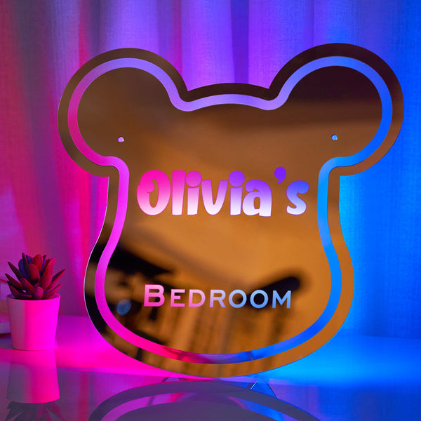 Personalized Olivia's BEDROOM Mirror Light Children's Bedroom Gift - photomoonlampau