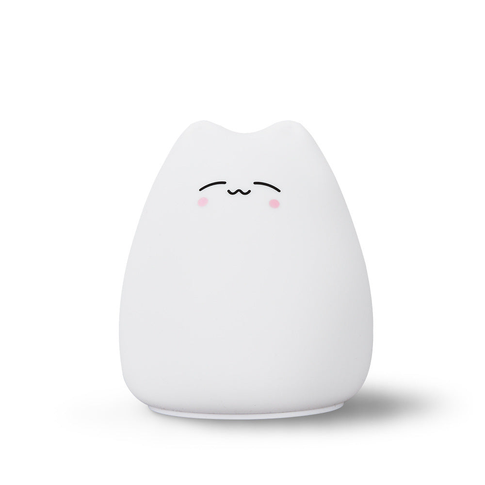 Silicone Night Light Little Cat LED Night Light Creative Gift For Nursing Mothers Children And Young Girls