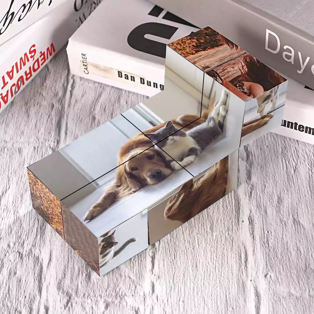 Gifts For Pets Custom Magic Folding Photo Rubic's Cube