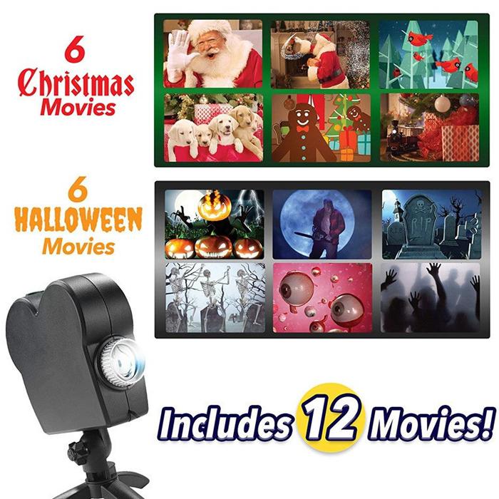 2022 Newest - Window Projector 12 Movies Included Christmas & Halloween