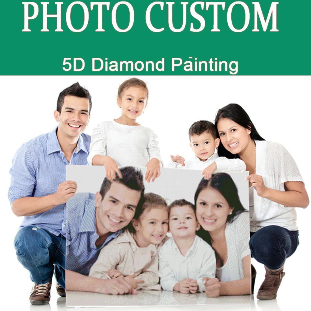 Custom  Mother And Daughter Photo Senior Full Square/Round Drill Diamond Painting
